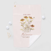 すべての花の開花独自の時間 – 素朴フローラ ゴルフタオル (インサイチュ)