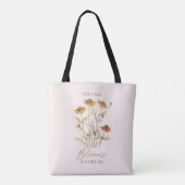 すべての花の開花独自の時間 – 素朴フローラ トートバッグ (裏面)