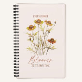 すべての花の開花独自の時間 – 素朴フローラ ノートブック (正面)