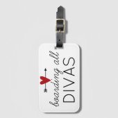 すべての花型女性歌手の荷物のラベルに乗ること ラゲッジタグ (正面縦)