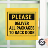 すべての荷物をバックドアに届けて ウィンドウサイン (ホーム)