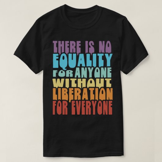 すべての虹のための平等解放 Tシャツ (デザイン正面)