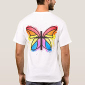 すべての蝶ワイシャツメンズの含んだ Tシャツ (裏面)