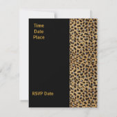 すべての行事に対応した動物のプリントの招待状 写真を追加 招待状 (裏面)