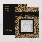 すべての行事に対応した動物のプリントの招待状 写真を追加 招待状 (正面/裏面)