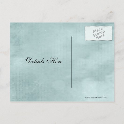 すべての行事のためのヴィンテージの植物相カード 案内ポストカード (裏面)