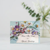 すべての行事のためのヴィンテージの植物相カード 案内ポストカード (スタンド正面)