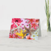 すべての行事のハワイの花およびヒトデのノート カード (正面)