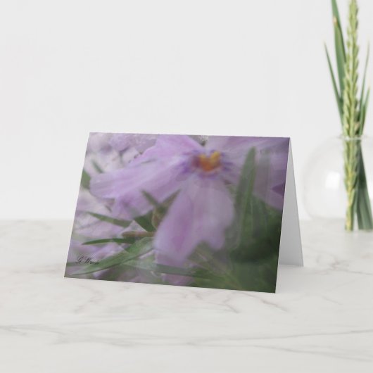 すべての行事の挨拶のカード膚触りがよいラベンダーの花 カード (正面)