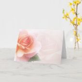 すべての行事の水彩画のばら色の挨拶状 カード (黄色い花)