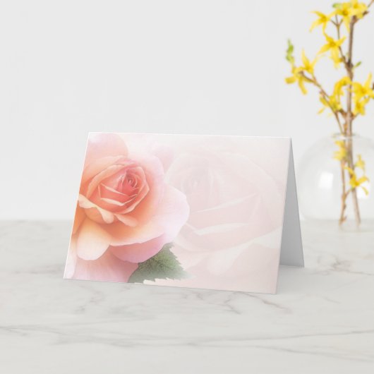 すべての行事の水彩画のばら色の挨拶状 カード (黄色い花)