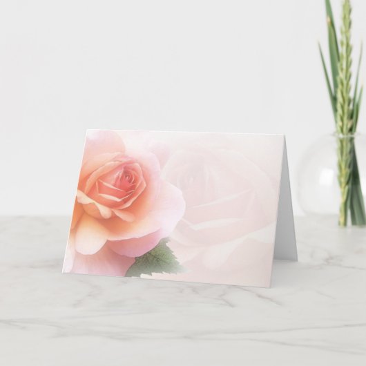 すべての行事の水彩画のばら色の挨拶状 カード (正面)