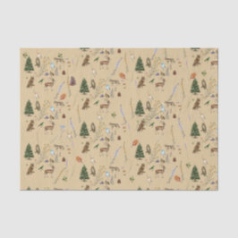 すべての行事ウッドランド動物植物タン 薄葉紙