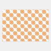 すべての行事オレンジアンドターコイズ ラッピングペーパーシート (正面)