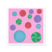 すべての行事カラフル水玉模様パーティーナプキン