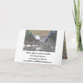 すべての行事グリーティングカードムーンが木々の上を昇る カード (裏面)