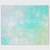 すべての行事グリーンアクアブルーラグジュアリーシークインスパークル ラッピングペーパー (フラット)