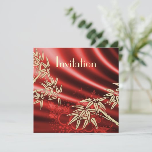 すべての行事シルクレッドバンブー招待状 招待状 (スタンド正面)