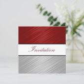 すべての行事ダークレッドシルバーストライプパーティー 招待状 (スタンド正面)