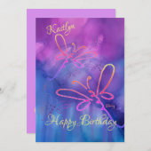 すべての行事ドラゴンフライ誕生日ノテカード ノートカード (正面/裏面)