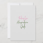 すべての行事ノートカード サンキューカード (裏面)