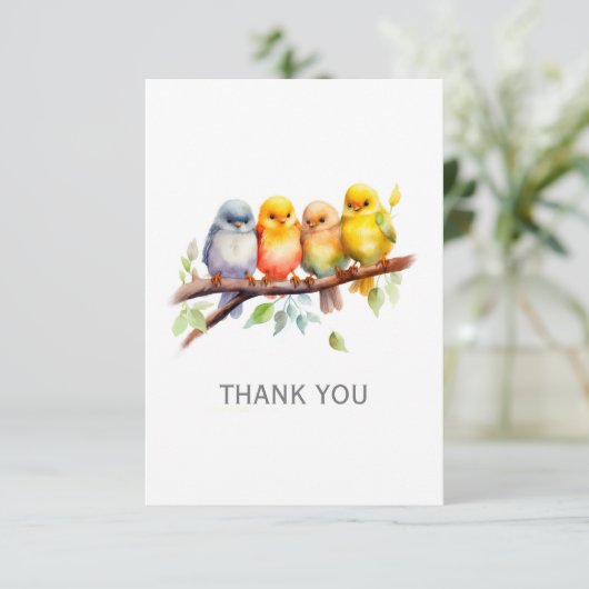 すべての行事バードサンキューノートカード サンキューカード (スタンド正面)