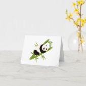 すべての行事パンダベア空白の折り畳みグリーティングカード カード (黄色い花)