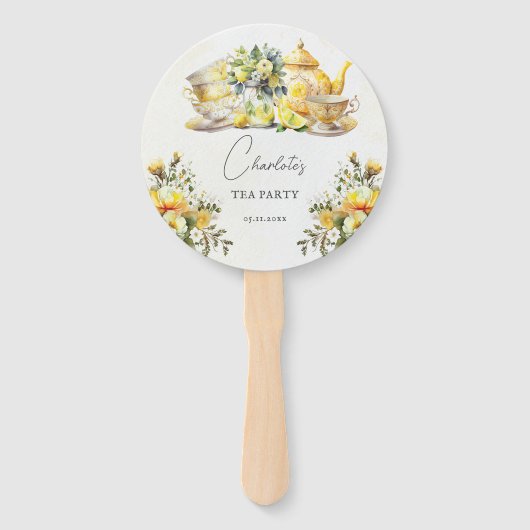 すべての行事パーティーレモンティーヴィンテージ写真 ハンドファン (正面)