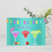 すべての行事ビーチカクテルパーティの招待状ティール（緑がかった色） 招待状 (スタンド正面)