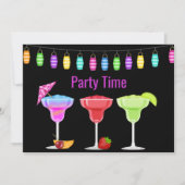 すべての行事ビーチカクテルパーティの招待状ネイビー 招待状 (正面)