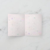 すべての行事ピンクの雪片カード カード (内部)