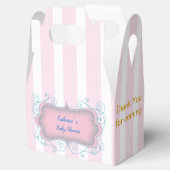 すべての行事ピンクストライプパーティー フェイバーボックス (オープン)