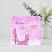 すべての行事ピンクマルガリータハイヒールパーティー2 招待状 (スタンド正面)