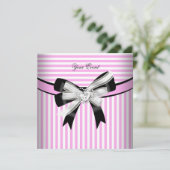 すべての行事ピンク白黒ストライプパーティー(2) 招待状 (スタンド正面)