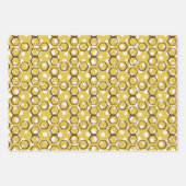 すべての行事プラントデコモダン金ゴールドセージ緑 ラッピングペーパーシート (正面3)