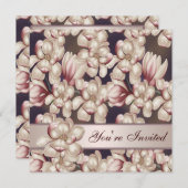 すべての行事マグノリアパーティの招待状テンプレート 招待状 (正面/裏面)