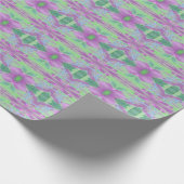 すべての行事ラッピング紙インパープルフローラプリント ラッピングペーパー (角)