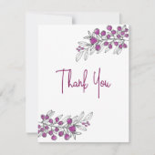 すべての行事感謝パープルベリー葉類 サンキューカード (正面)