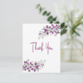 すべての行事感謝パープルベリー葉類 サンキューカード (スタンド正面)