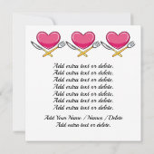 すべての行事招待状- 「戻る」を参照 招待状 (裏面)