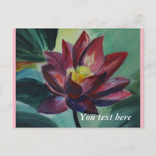 すべての行事色彩の鮮やかloyus flowerはがき ポストカード (正面)