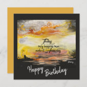 すべての行事誕生日フラットカード サンキューカード (正面/裏面)