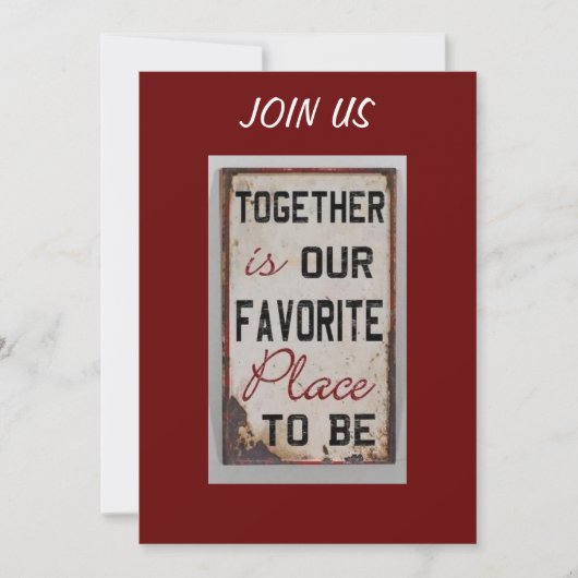 すべての行事"JOIN US"招待状=TOGETHERNESS 招待状 (正面)