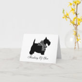 すべての行事Scottie個人用設定 カード (黄色い花)