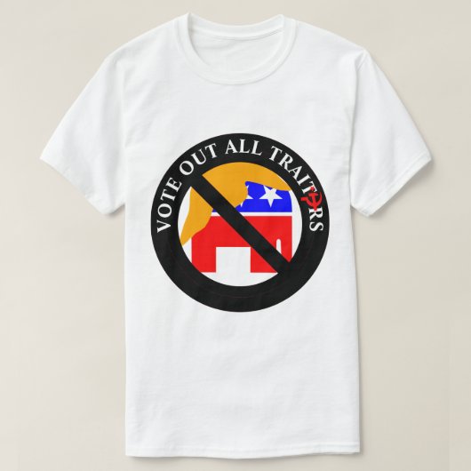 すべての裏切り者に投票する Tシャツ (デザイン正面)