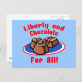 すべての製品のための自由とチョコレート ポストカード (正面/裏面)