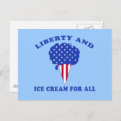 すべての製品の自由とアイスクリーム ポストカード (正面/裏面)