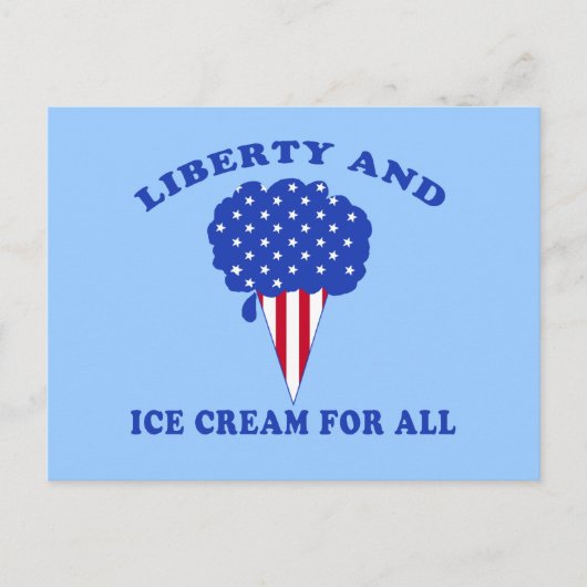 すべての製品の自由とアイスクリーム ポストカード (正面)