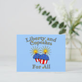 すべての製品の自由とカップケーキ ポストカード (スタンド正面)