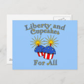 すべての製品の自由とカップケーキ ポストカード (正面/裏面)